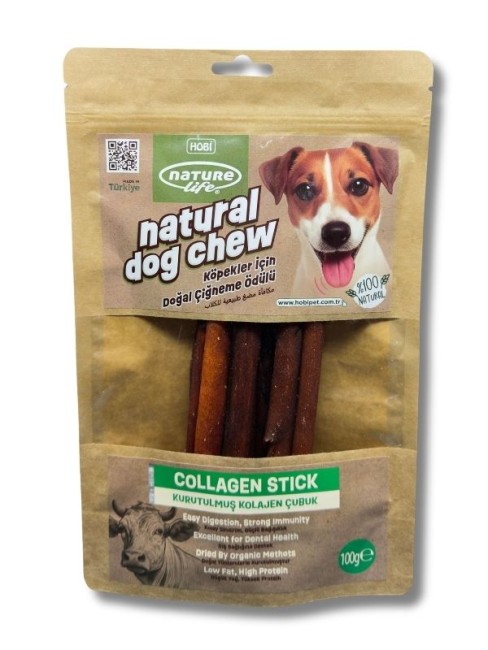 NatureLife - Naturelife Kurutulmuş Kolajen Çubuk Köpek Çiğneme Ödülü 100 gr