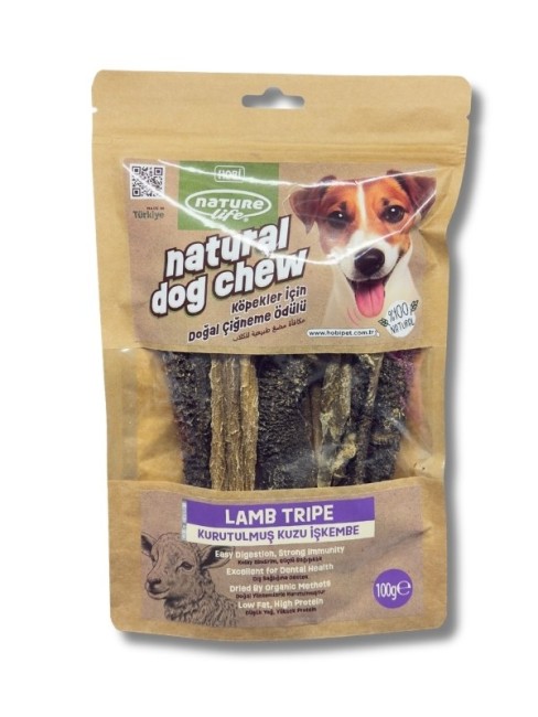 NatureLife - Naturelife Kurutulmuş Kuzu İşkembe Köpek Çiğneme Ödülü 100 gr