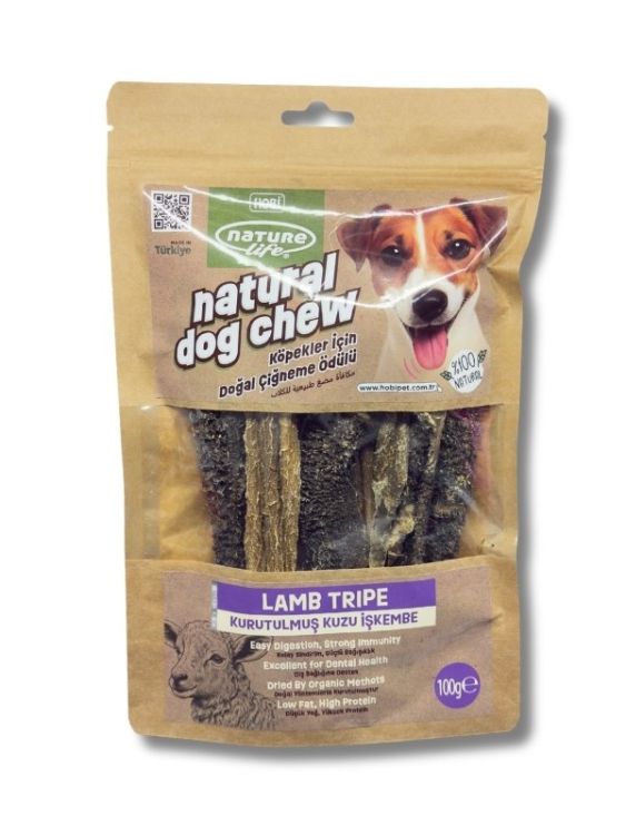 Naturelife Kurutulmuş Kuzu İşkembe Köpek Çiğneme Ödülü 100 gr
