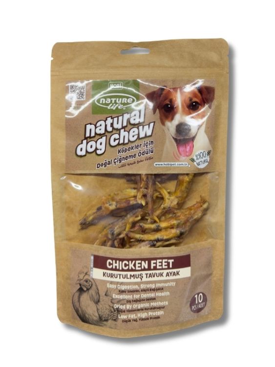 Naturelife Kurutulmuş Tavuk Ayak Köpek Çiğneme Ödülü 10’lu