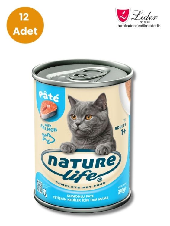 Naturelife Somonlu Ezme Kedi Konservesi 400 Gr x 12 Adet