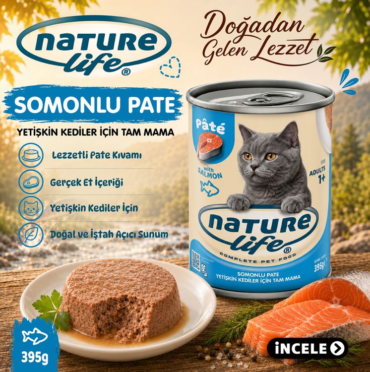 Naturelife Somonlu Ezme Kedi Konservesi 395 Gr