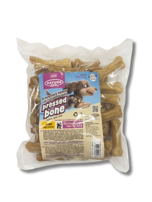 NatureLife - Naturelife Preslenmiş Kemik Doğal Kahverengi 7 cm - 50 Adet (092489)