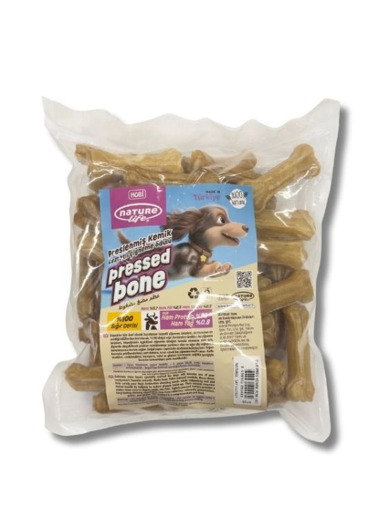 Naturelife Preslenmiş Kemik Doğal Kahverengi 7 cm - 50 Adet (092489)