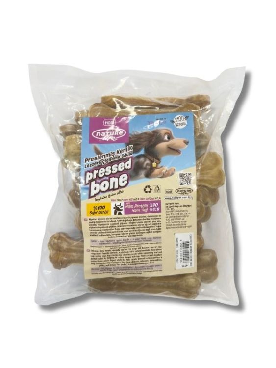 Naturelife Preslenmiş Kemik Doğal Kahverengi 12 cm – 22 Adet (092496)