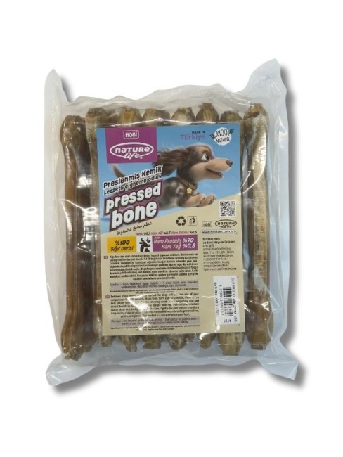 NatureLife - Naturelife Preslenmiş Kemik Doğal Kahverengi 22 cm – 8 Adet (092519)