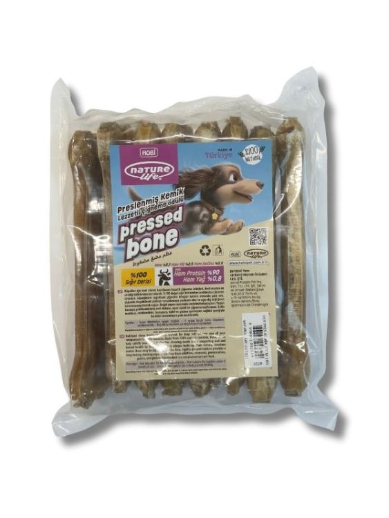 Naturelife Preslenmiş Kemik Doğal Kahverengi 22 cm – 8 Adet (092519)