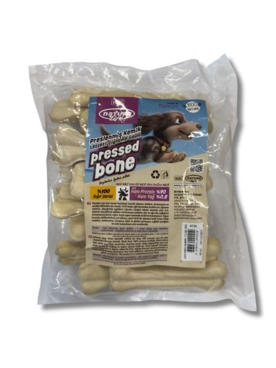 Naturelife Preslenmiş Kemik Beyaz 12 cm - 22 Adet (092410)