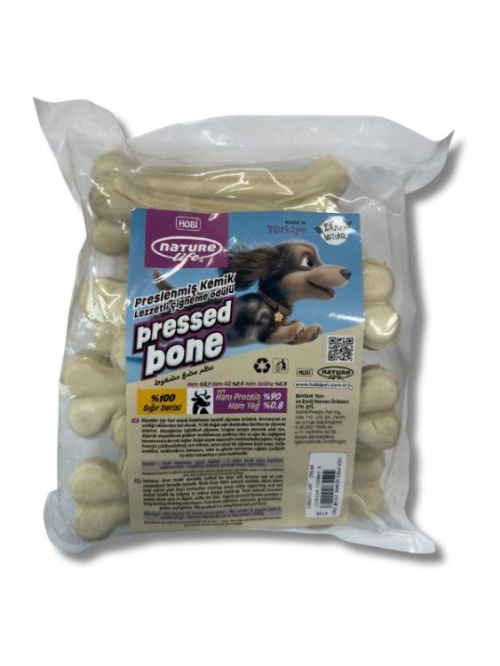 Naturelife Preslenmiş Kemik Beyaz 15 cm - 11 Adet (092427)