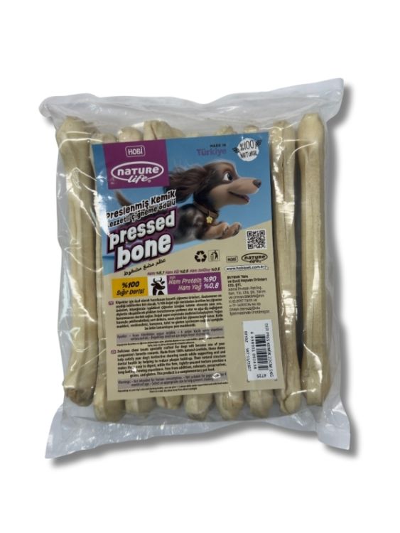 Naturelife Preslenmiş Kemik Beyaz 22 cm - 9 Adet (092434)