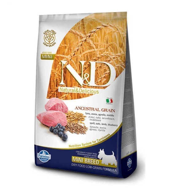 ND Mini Tahıllı Kuzu Etli Ve Yaban Mersinli Köpek Maması 2.5 Kg ND Mini Tahıllı Kuzu Etli Ve Yaban Mersinli Köpek Maması 2.5 Kg