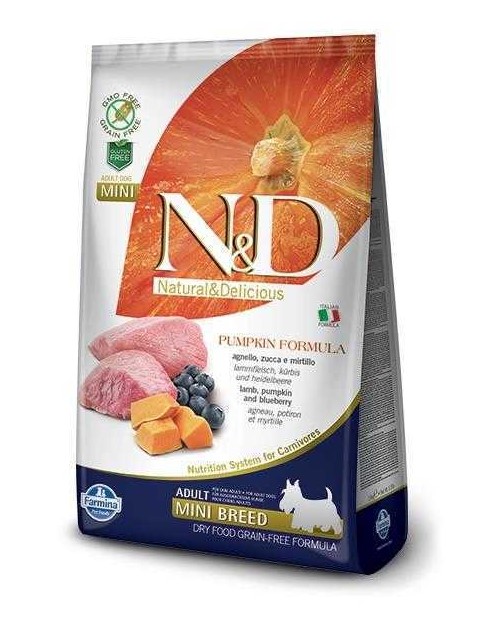 ND Mini Tahılsız Kuzu Etli Yaban Mersinli Ve Balkabaklı Köpek Maması 7 Kg ND Mini Tahılsız Kuzu Etli Yaban Mersinli Ve Balkabaklı Köpek Maması 7 Kg