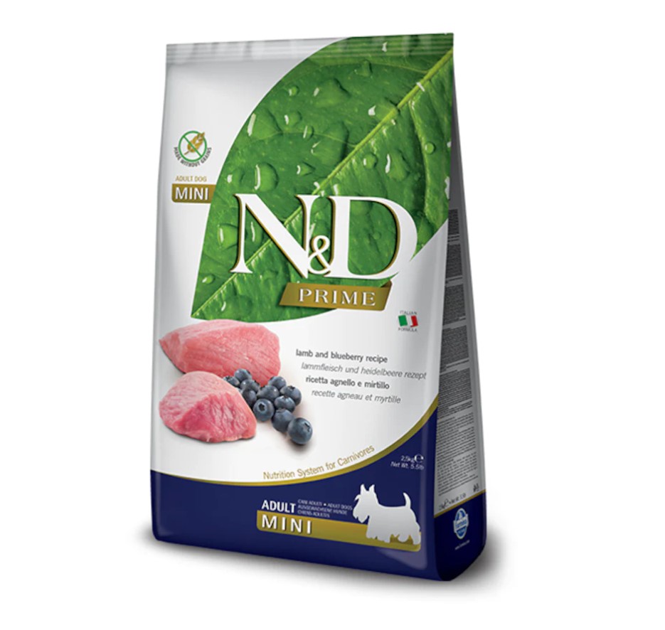 ND Prime Mini Tahılsız Kuzu Etli Ve Yaban Mersinli Köpek Maması 2.5 Kg ND Prime Mini Tahılsız Kuzu Etli Ve Yaban Mersinli Köpek Maması 2.5 Kg