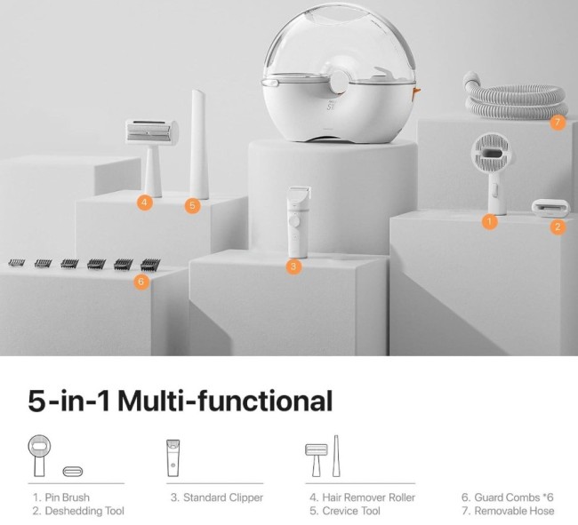 Neakasa 5 Başlıklı Kedi & Köpek Tıraş Makinesi S1 Pro (Z-S1) - Thumbnail