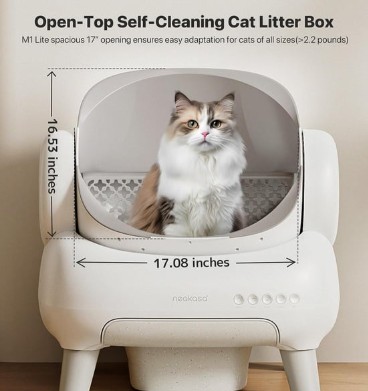 Neakasa Üstü Açık Akıllı Kedi Tuvaleti Beyaz (Z-M1-W)