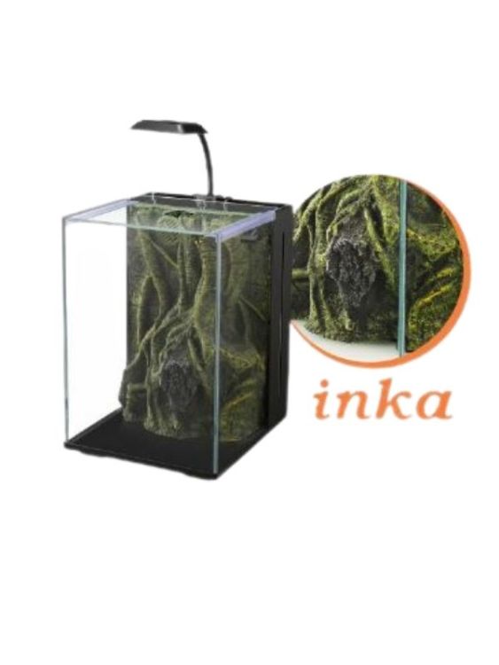 Nubios Nano Akvaryum İnka Dekorlu Siyah 20x22x29 Cm (670-NB-A20-İNKA-S)