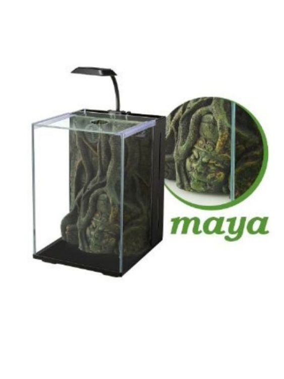 Nubios Nano Akvaryum Maya Dekorlu Siyah 20x22x29 Cm (670-NB-A20-MAYA-S)
