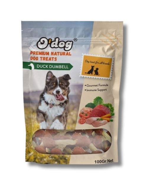 O Dog DT5185 Ördekli Dumbell Köpek Ödülü 100 Gr - Thumbnail