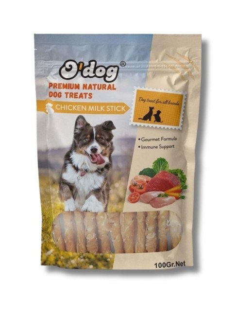 O Dog DT5307 Tavuklu Süt Aromalı Çubuk Köpek Ödülü 100 Gr - Thumbnail