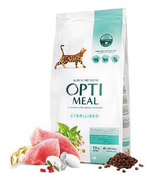 Optimeal Sterilised Hindili Yulaflı Kısır Kedi Maması 10 Kg