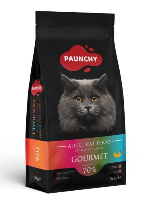 Paunchy - Paunchy Gourmet Renkli Yetişkin Kedi Maması 15 Kg