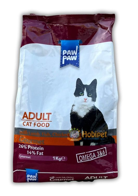 Paw Paw Gurme Yetişkin Renkli Kedi Maması 1 kg