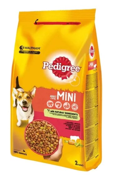 Pedigree Mini Adult Sığır Etli Sebzeli Yetişkin Köpek Maması 2 Kg