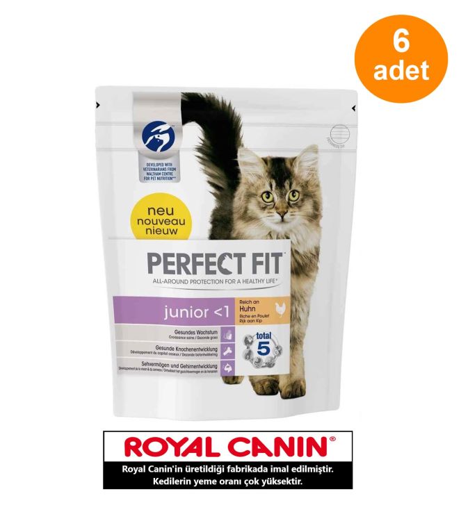Perfect Fit Junior Tavuklu Yavru Kedi Maması 750 Gr X 6 Adet