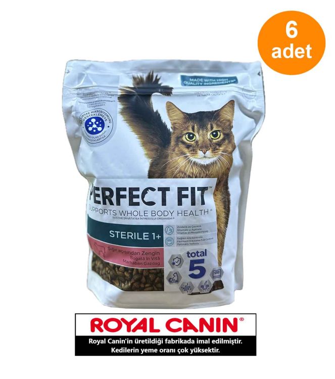 Perfect Fit Sterilised Biftekli Kısır Kedi Maması 750 Gr X 6 Adet
