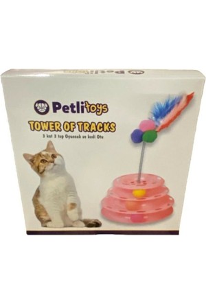 Petlitoys - Petlitoys 3 Katlı 3 Toplu Kedi Oyuncağı