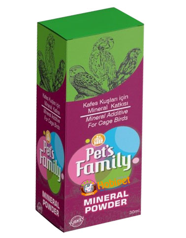 Pets Family Mineral Powder Kuş Vitamini 30 Ml X 12 Adet