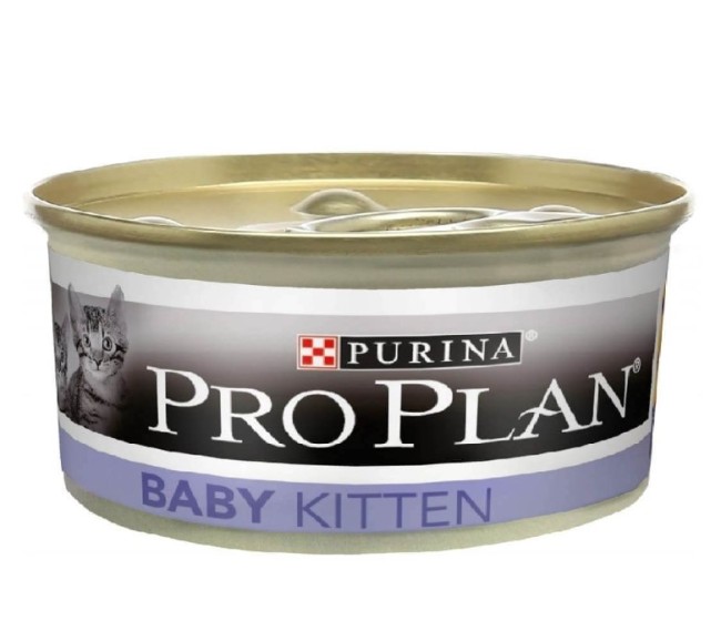 Pro Plan - Pro Plan Baby Kitten Kıyılmış Tavuklu Kedi Konserve 85 Gr X 24 Adet
