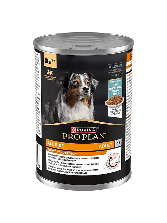 Pro Plan Jöle İçinde Balıklı Yetişkin Köpek Konservesi 400 gr - 1