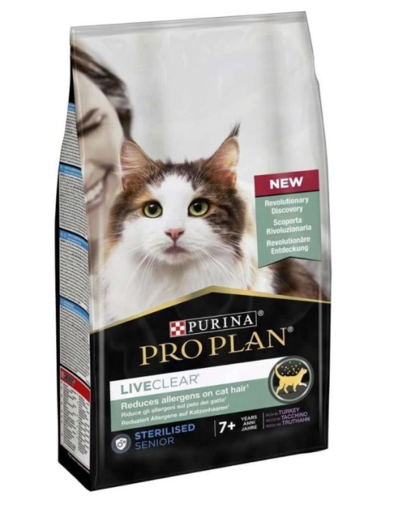 Pro Plan Live Clear Senior Sterilised Hindili Kısırlaştırılmış Yaşlı Kedi Maması 1,4 Kg