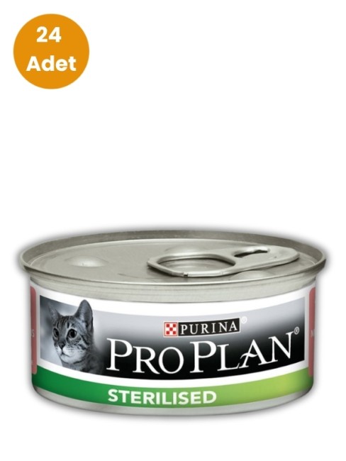 Pro Plan - Pro Plan Sterilised Somonlu Kedi Konserve Maması 85 gr x 24 Adet