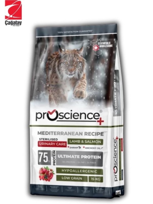 Pro Science - Pro Science Kısırlaştırılmış Kediler İçin Somon ve Kuzu Etli Kedi Maması 15 Kg