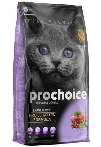 Prochoice Pro 38 Kitten Kuzu Etli Pirinçli Yavru Kedi Maması 15 Kg