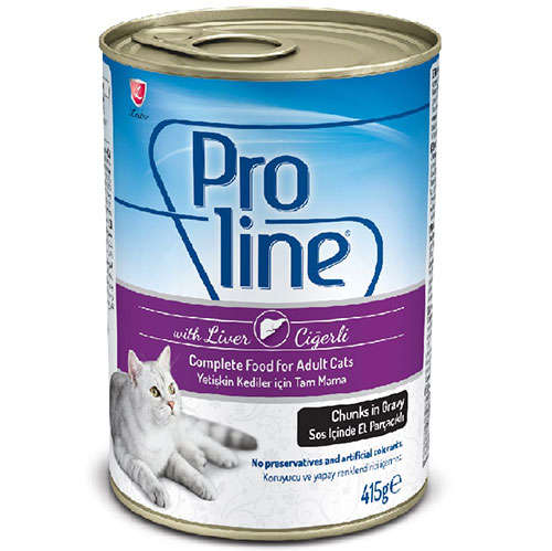 Proline - ProLine Ciğerli Yetişkin Kedi Konservesi 415 Gr x 20 Adet