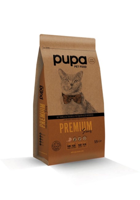 Pupa - Pupa Premium Tavuklu Yetişkin Kedi 15 Kg
