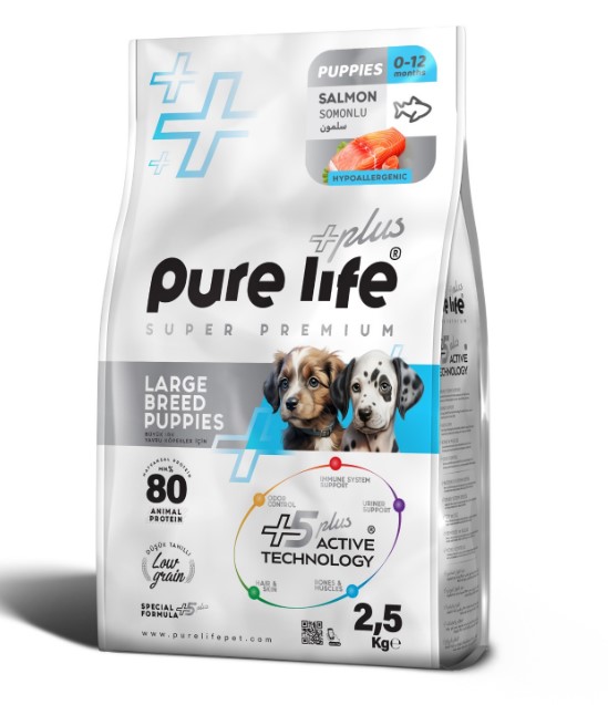 Purelife - Pure Life Plus Büyük Irk Somonlu Yavru Köpek Maması 2.5 Kg