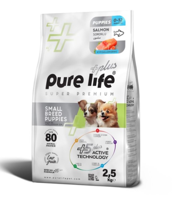 Purelife - Pure Life Plus Küçük Irk Somonlu Yavru Köpek Maması 2.5 Kg