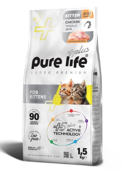 Purelife - Pure Life Plus Tavuklu Yavru Kedi Maması 1.5 Kg