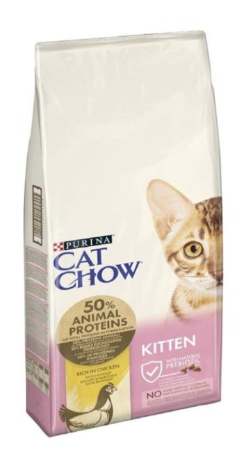 Purina - Purina Cat Chow Kitten Tavuklu Kedi Maması 15kg