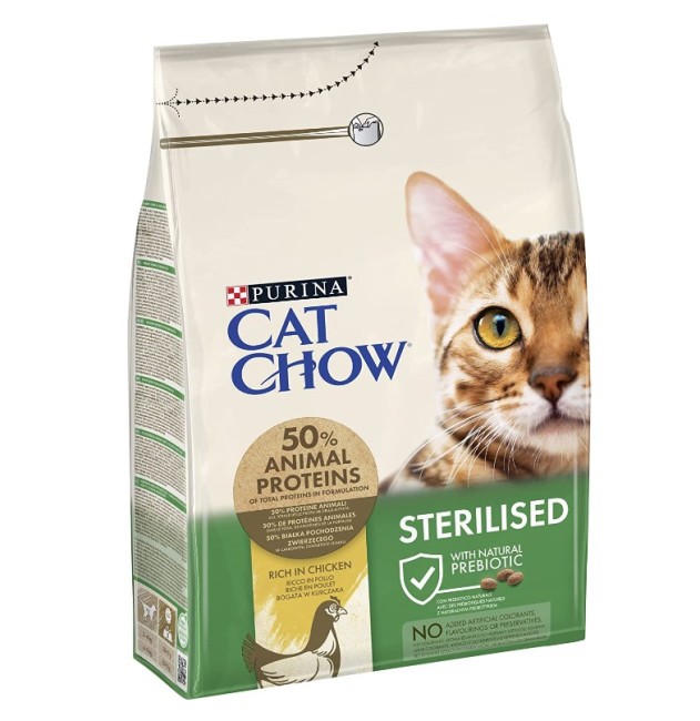 Purina - Purina Cat Chow Sterilised Tavuklu Kedi Maması 3 Kg