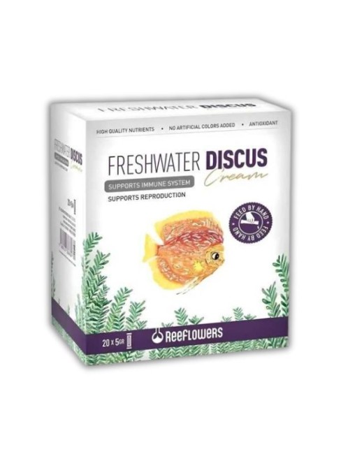 Reeflowers - Reeflowers Freshwater Discus Cream Jel Balık Yemi 5 Gr 20 Lİ