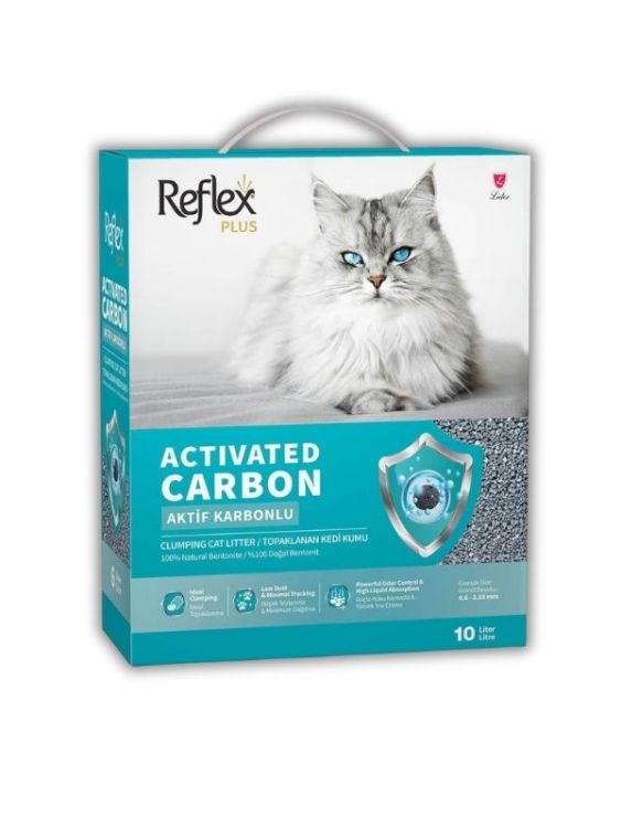 Reflex Aktif Karbonlu Bentonit Kedi Kumu 10 Litre (Kutu)