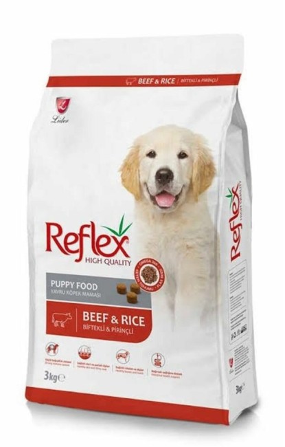Reflex - Reflex Biftekli Pirinçli Yavru Köpek Maması 3 Kg x 3 Adet