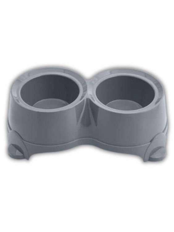 Reflex Care Troy Duo İkili Mama & Su Kabı D. Gri (R-14DG)