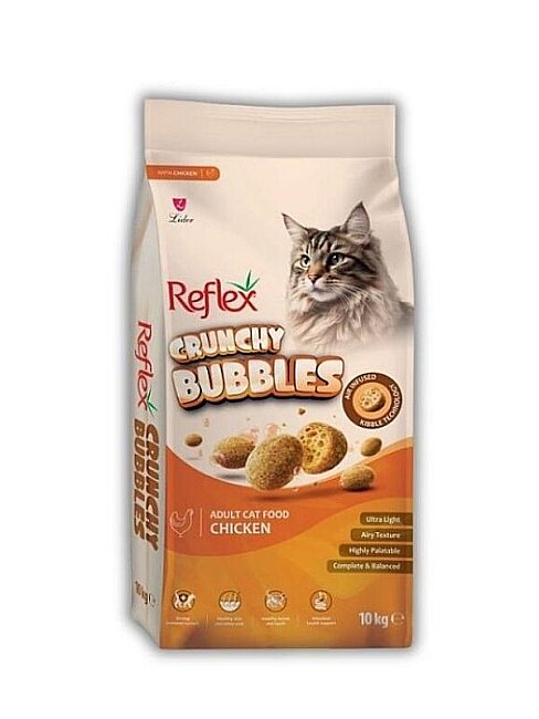 Reflex - Reflex Crunchy Bubbles Tavuklu Yetişkin Kedi Maması 10 Kg