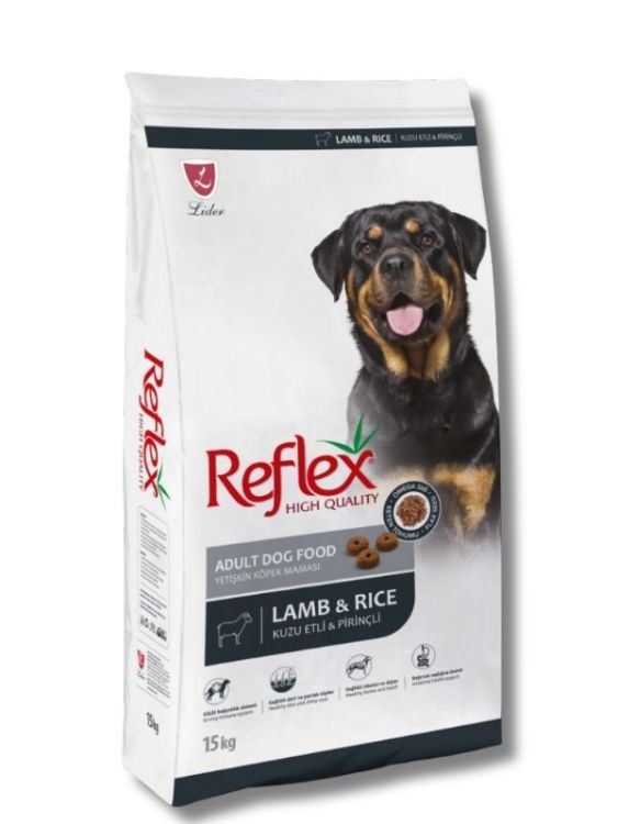 Reflex Kuzu Etli Pirinçli Yetişkin Köpek Maması 15 kg